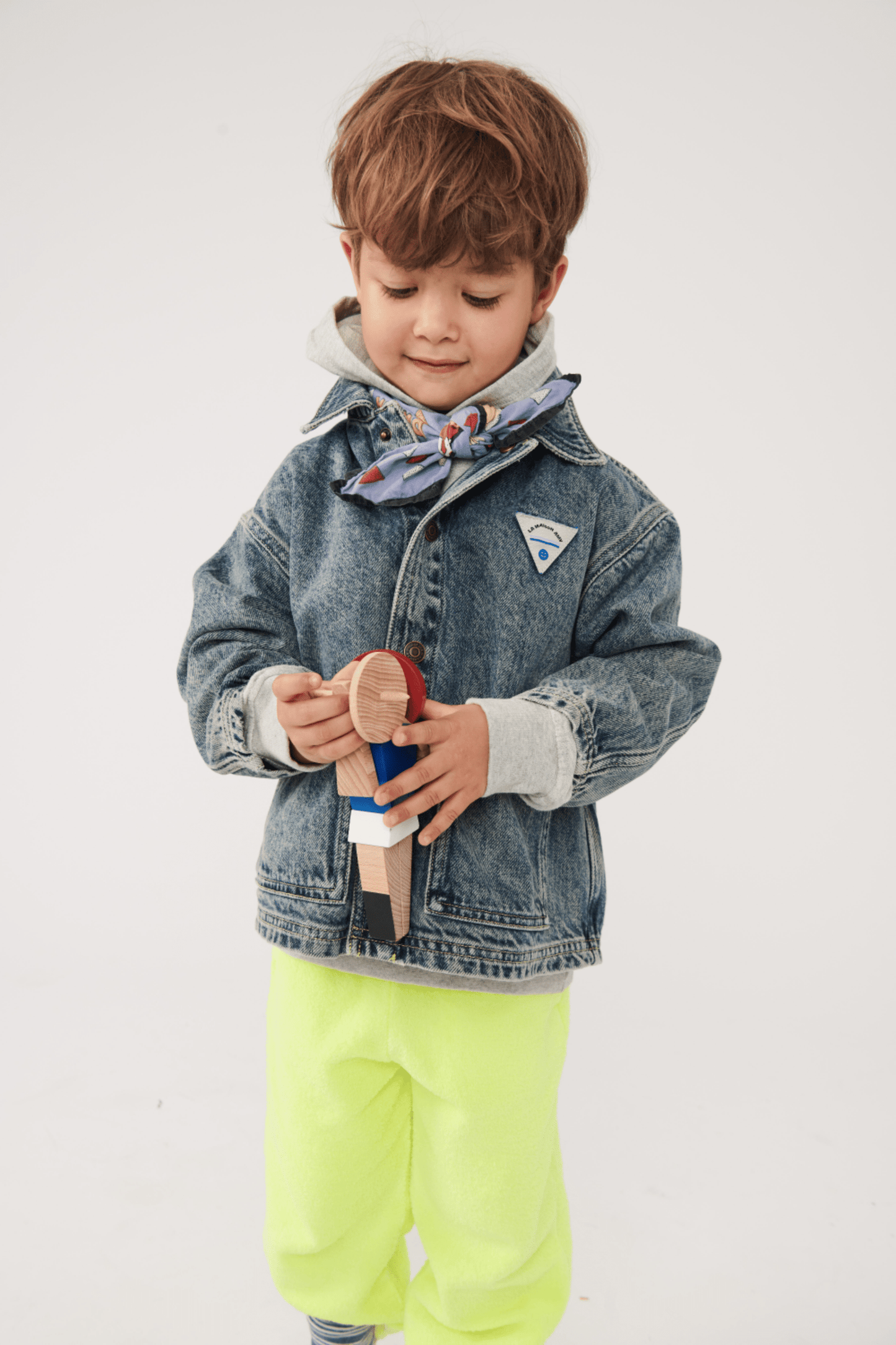 American Vintage Kids Joybird veste denim dirty