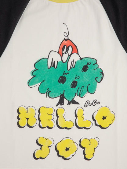 Bobo Choses HELLO JOY ranglan sleeves T-shirt offwhite