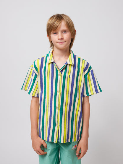 Bobo Choses MULTICOLOR STRIPES terry cloth shirt