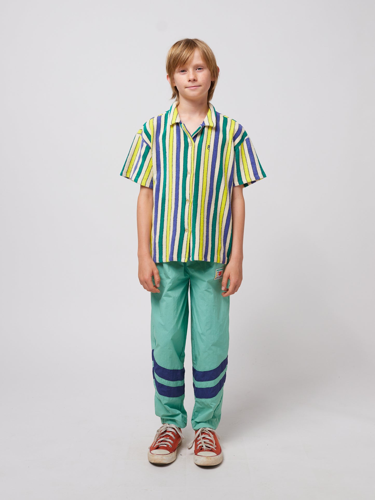 Bobo Choses MULTICOLOR STRIPES terry cloth shirt