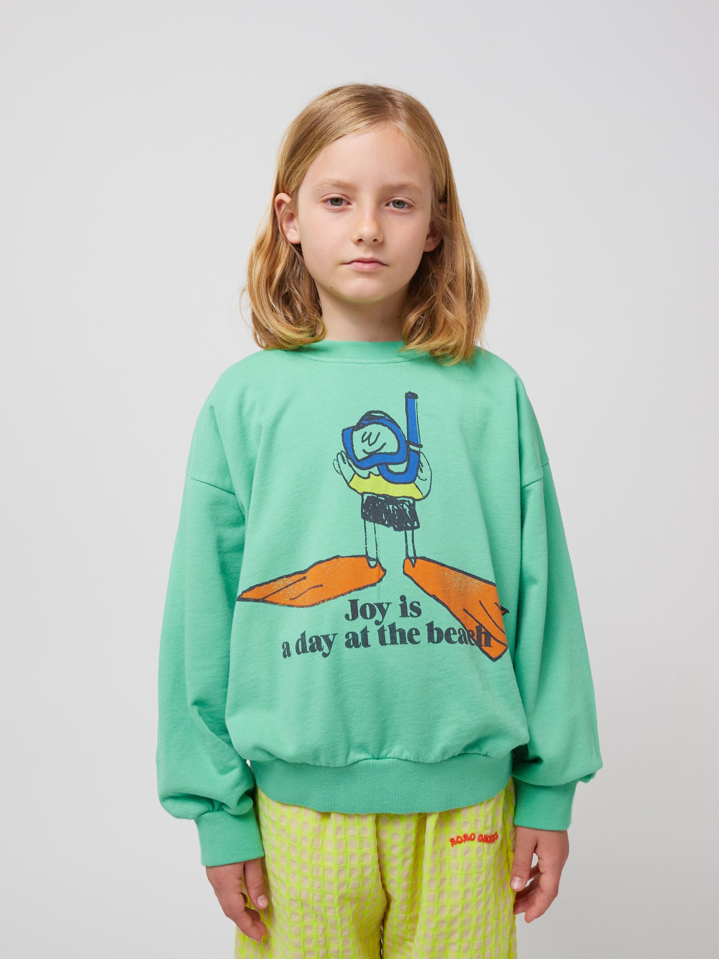 Bobo Choses A DAY AT THE BEACH sweatshirt light green / 2-3Y