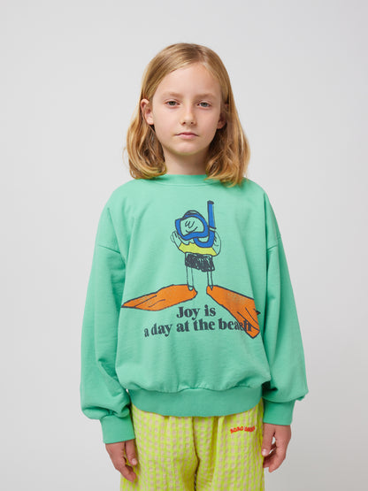 Bobo Choses A DAY AT THE BEACH sweatshirt light green / 2-3Y