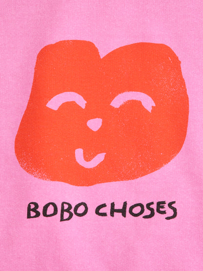 Bobo Choses JOYFUL FACE sweatshirt fuchsia