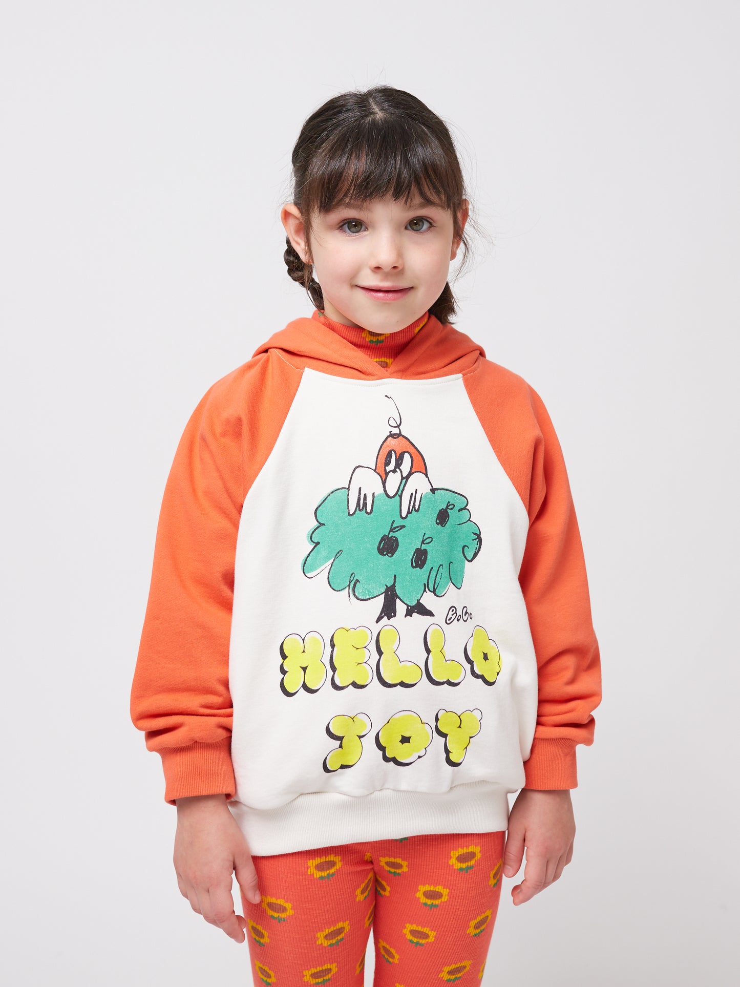 Bobo Choses HELLO JOY raglan sleeves hoodie