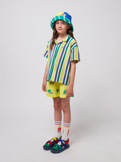 Bobo Choses MULTICOLOR STRIPES terry cloth shirt