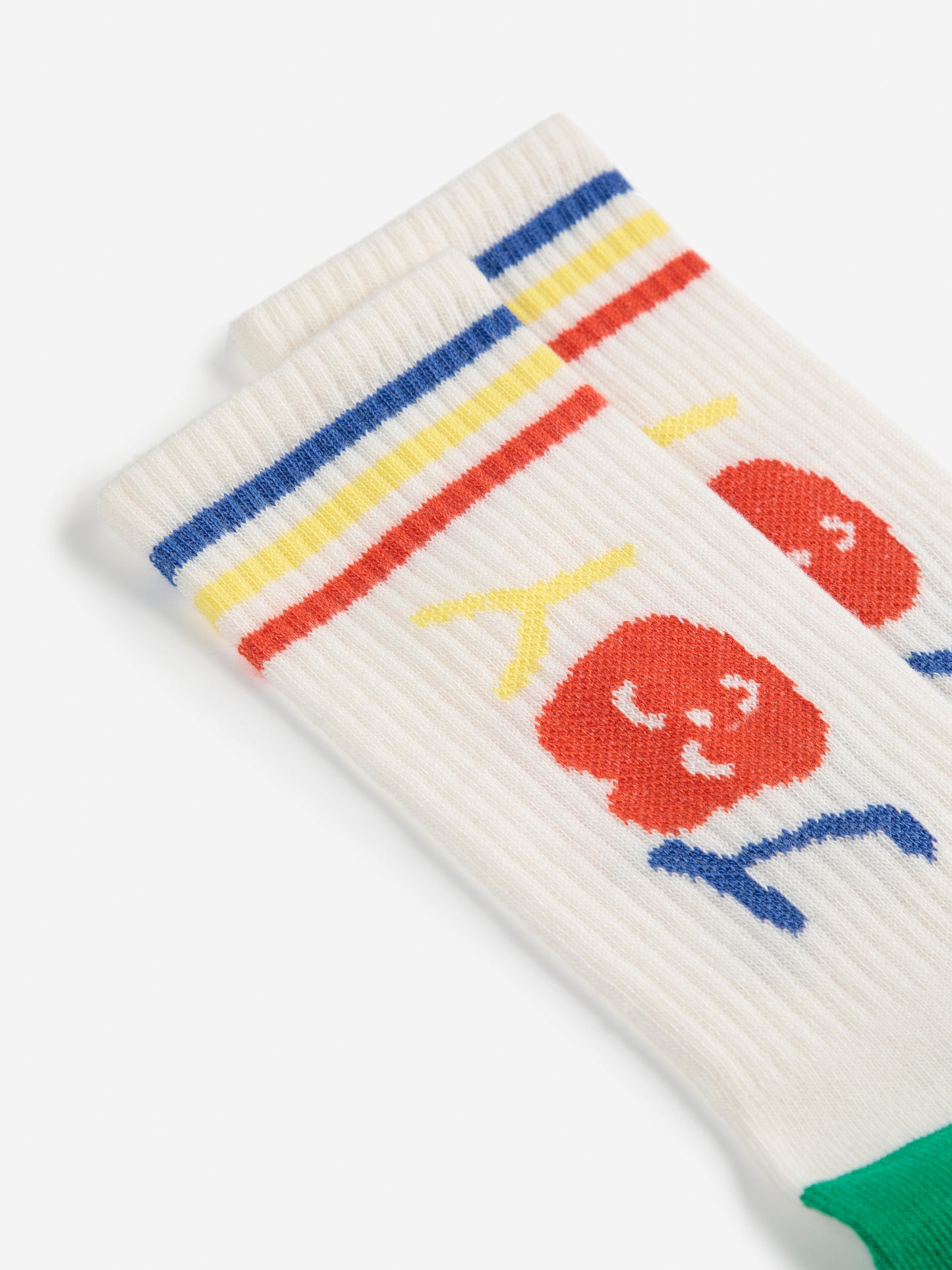 Bobo Choses SMILING long socks offwhite