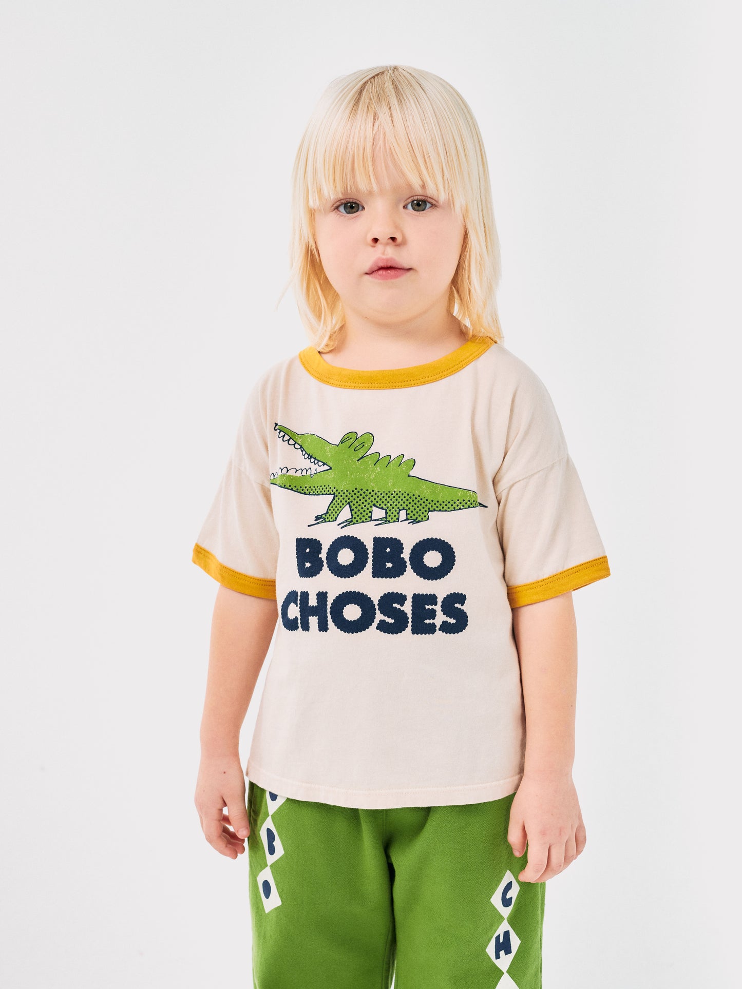 Bobo Choses TALKING CROCODILE T-shirt white