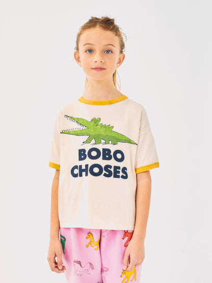 Bobo Choses TALKING CROCODILE T-shirt white