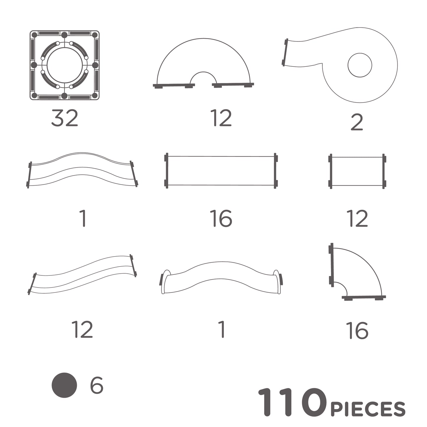 Cleverclixx Ball Run Clever Pack Pastel I 110 pieces