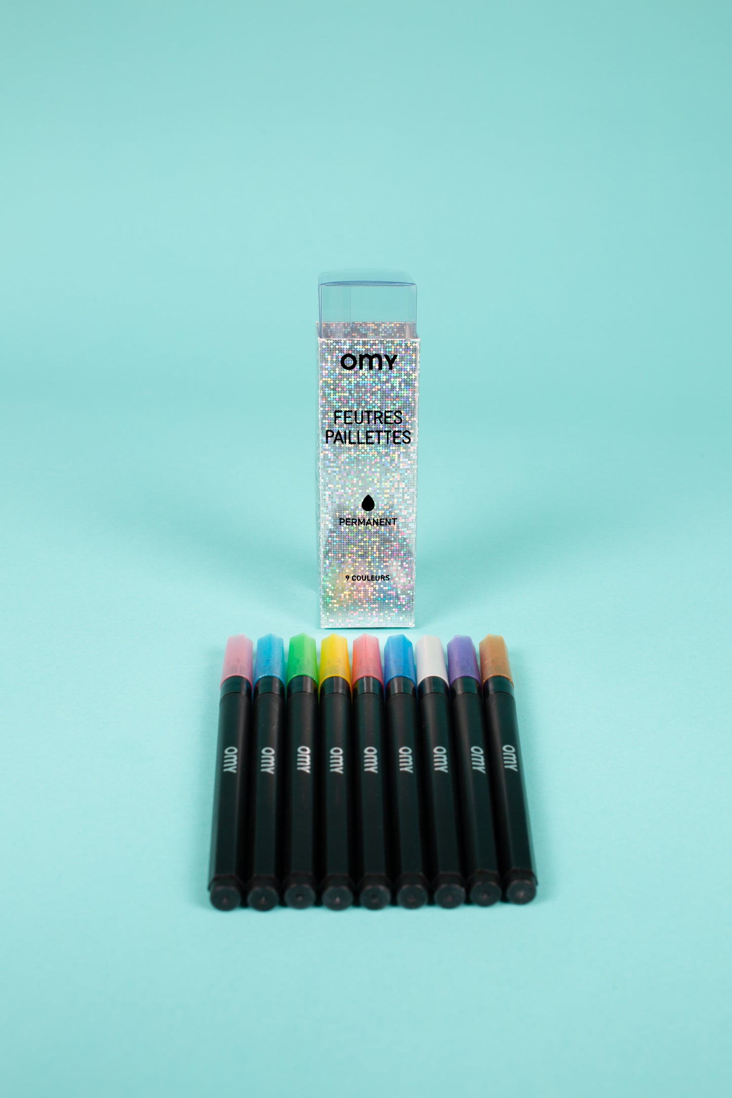 OMY set of 9 GLITTER MARKERS