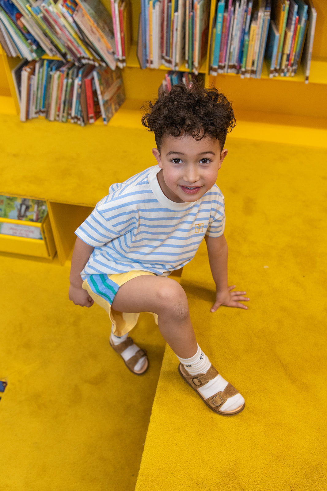 The Campamento YELLOW COLOR BLOCK shorts