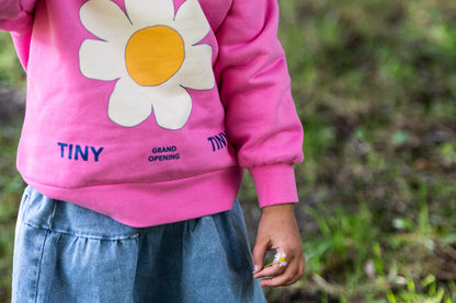 Tinycottons DAISY sweatshirt cool pink