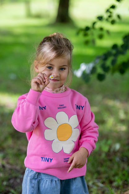 Tinycottons DAISY sweatshirt cool pink