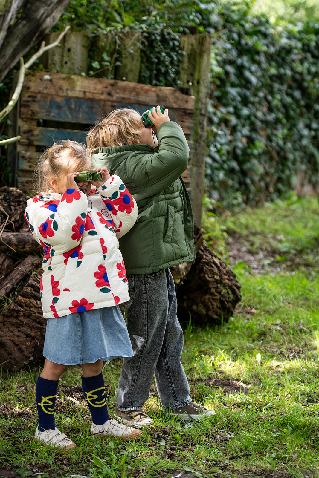 Wynken APRIL down jacket with WR coating FLOWERS