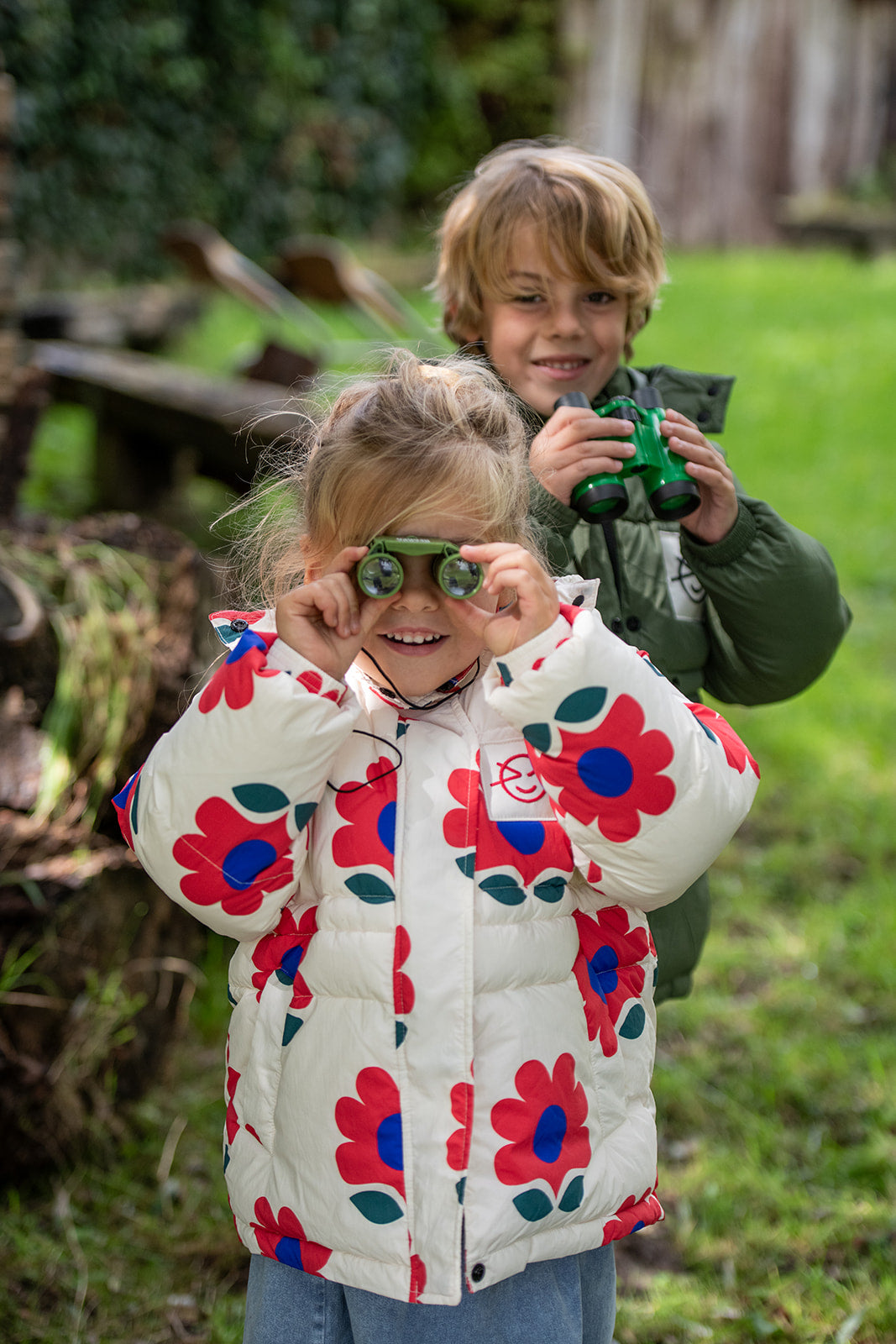 Wynken APRIL down jacket with WR coating FLOWERS