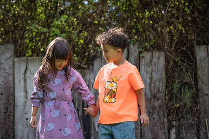 The Campamento ELEPHANTS allover kids dress / 7-8Y