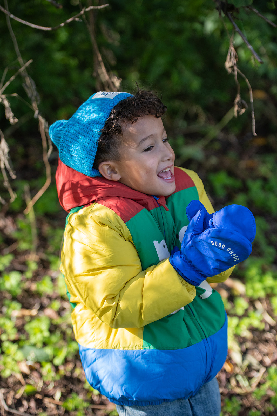 Bobo Choses B.C mittens navy blue