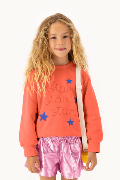 Tinycottons STAR sweatshirt light red