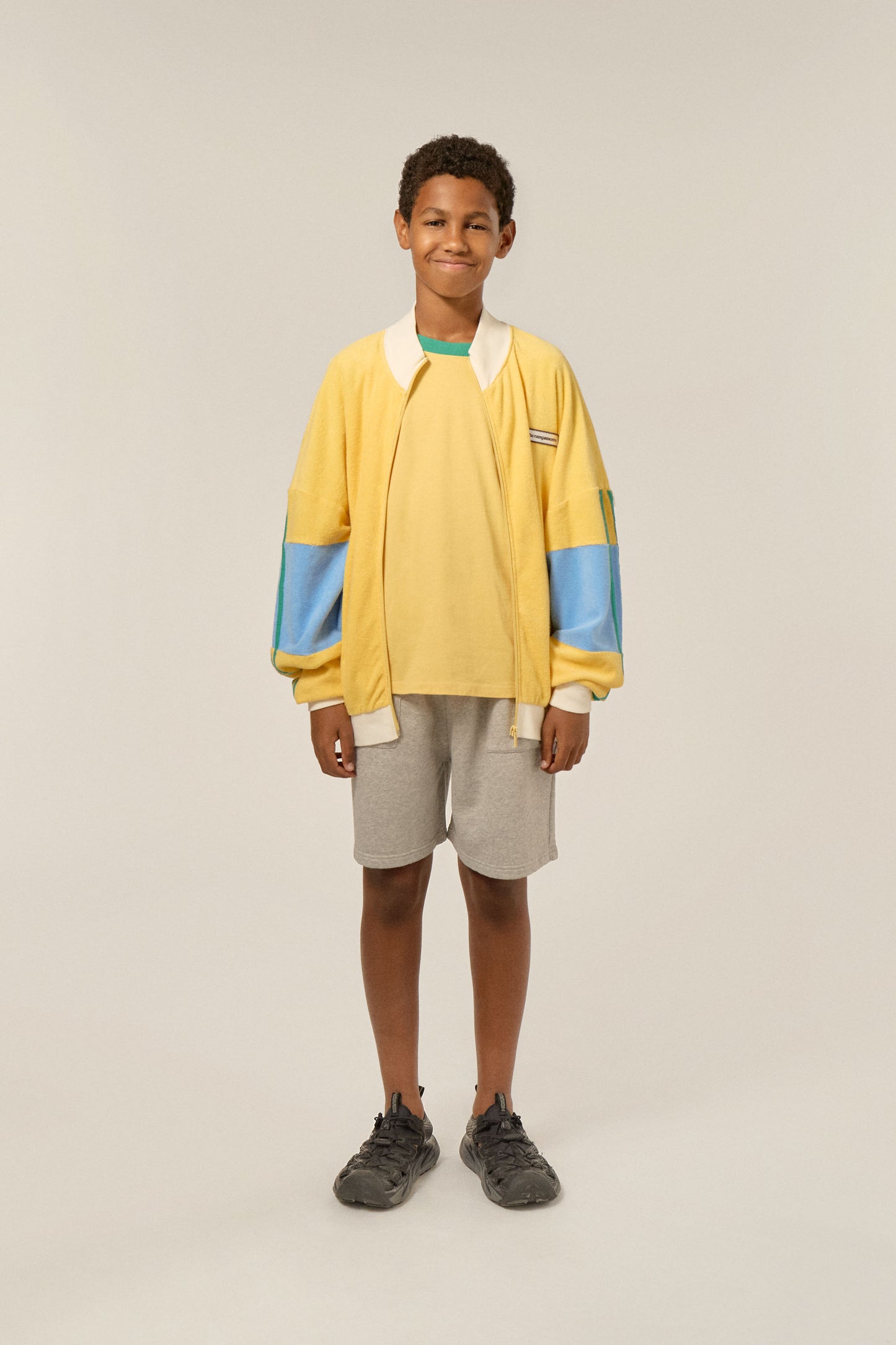 The Campamento YELLOW COLOR BLOCK zipped sweatshirt