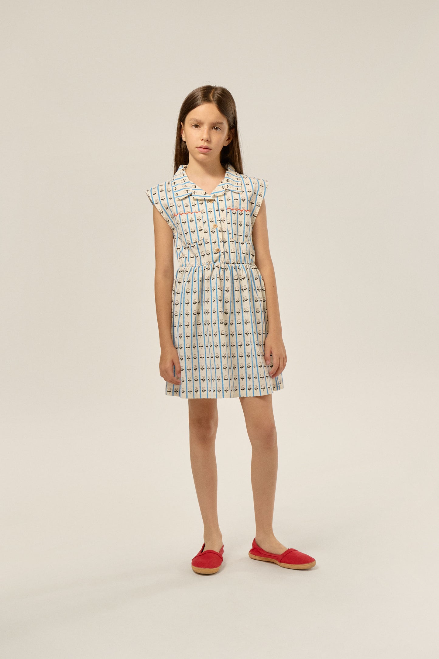 The Campamento FLOWERS dress ecru