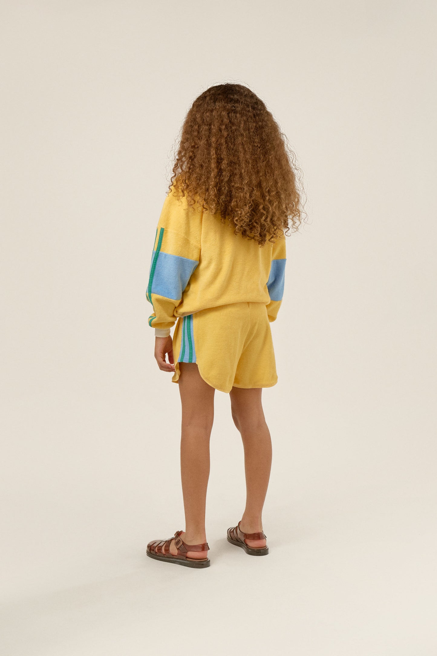 The Campamento YELLOW COLOR BLOCK zipped sweatshirt