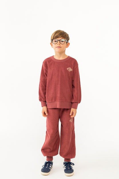 Tinycottons DIAMOND TINY sweatshirt burgundy