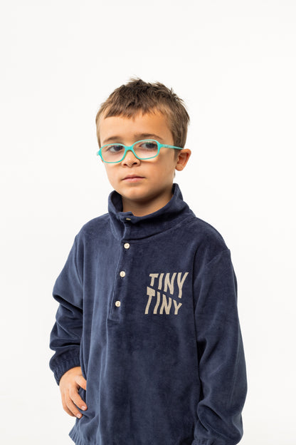 Tinycottons TINY WAVES mockneck sweatshirt navy