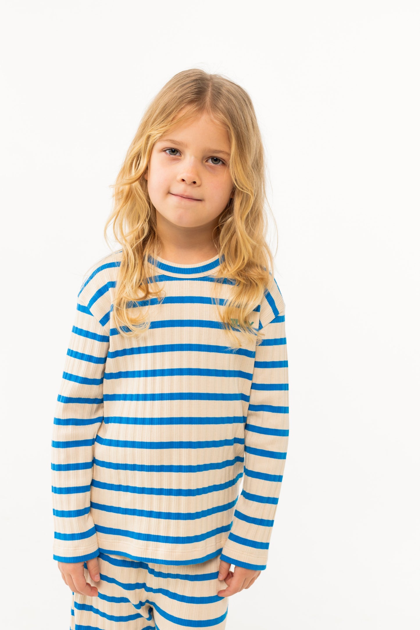 Tinycottons rib STRIPES tee vanilla