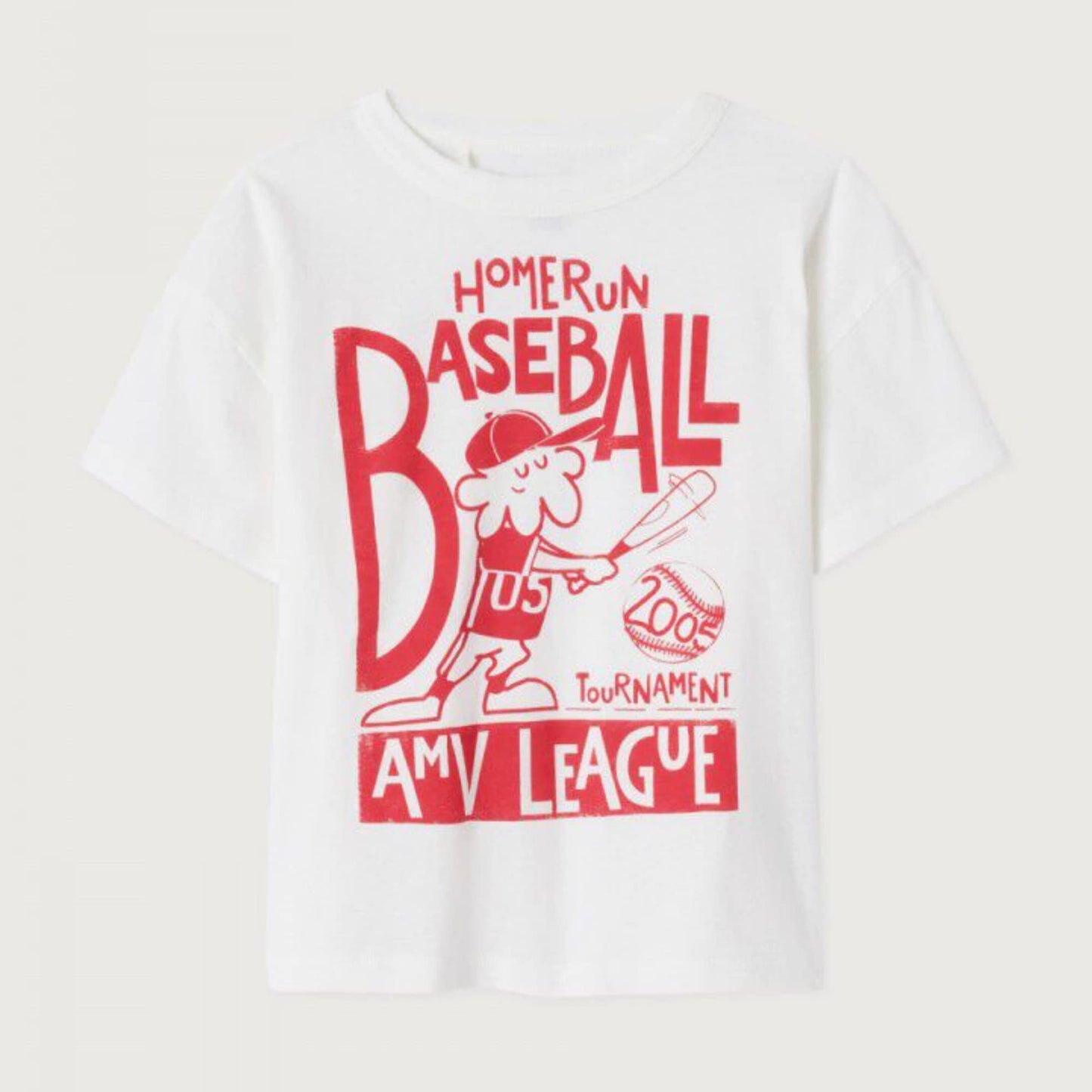 American Vintage Kids Gamipy T-shirt white BASEBALL