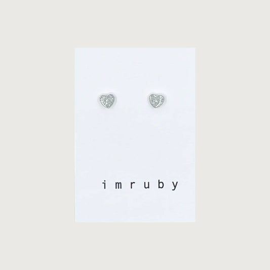 Imruby BIBI heart stud earrings