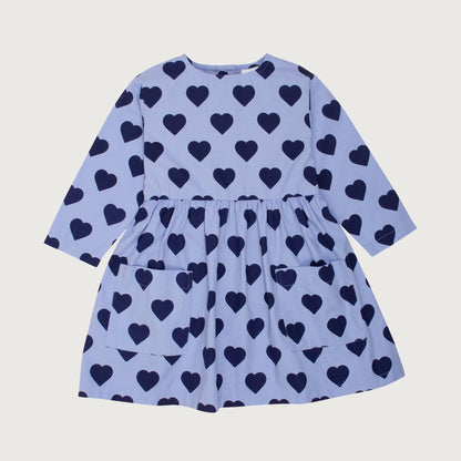 Wynken Swing dress BLUE HEARTS / 10Y