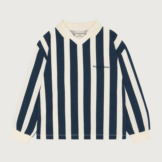 The Campamento blue STRIPES long sleeves kids polo