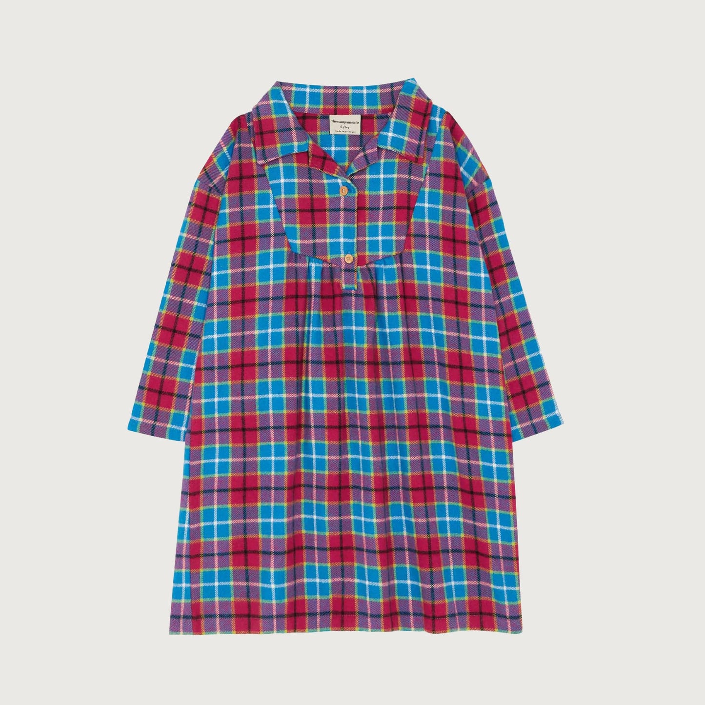 The Campamento RED & BLUE CHECKED shirt dress