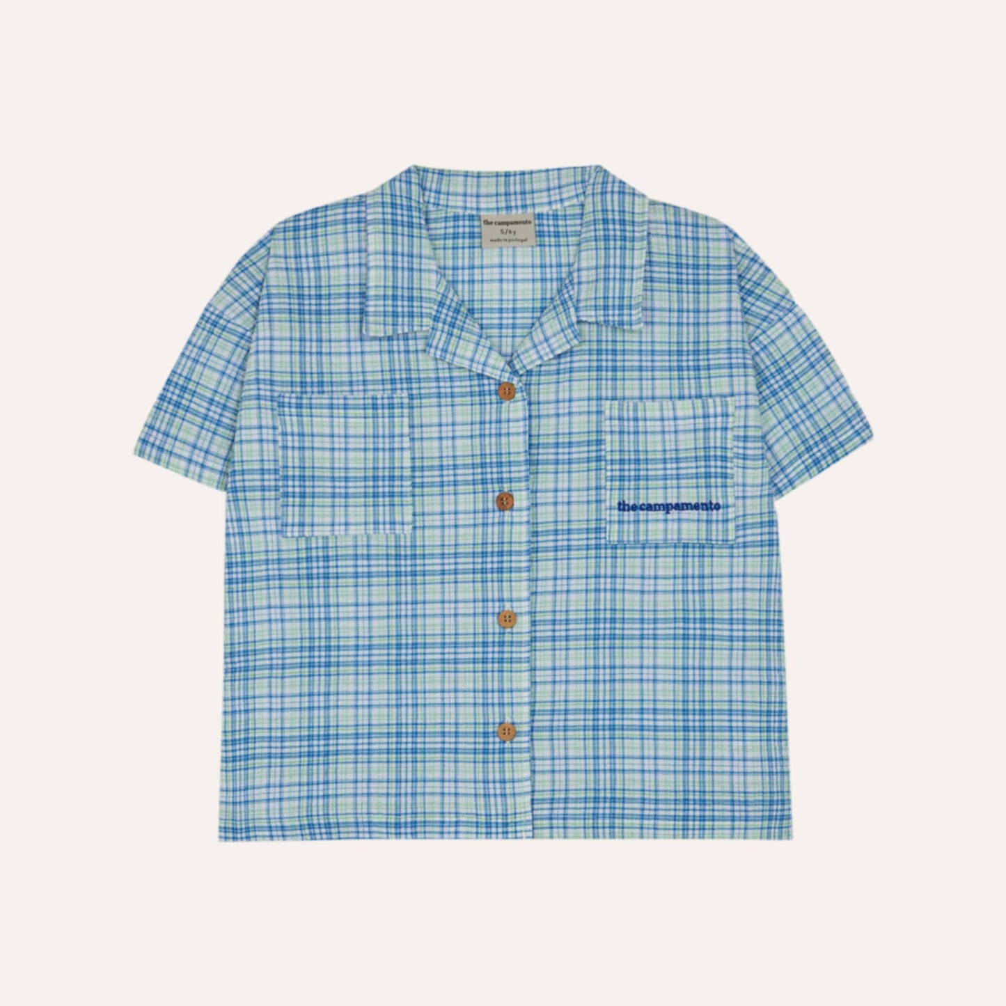 The Campamento BLUE CHECKED shirt light blue