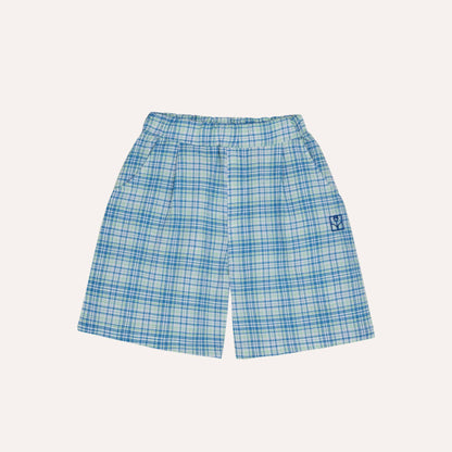 The Campamento BLUE CHECKED shorts light blue