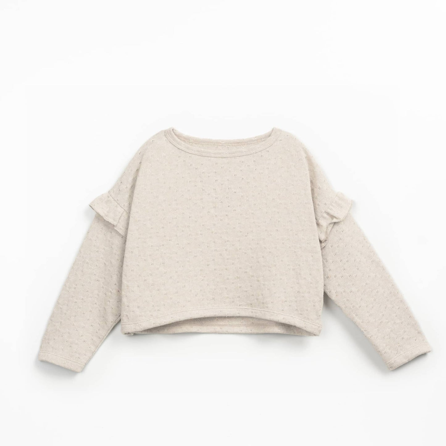 Play Up Embellished jersey sweater ecru