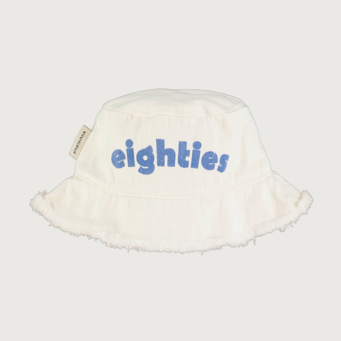 Piupiuchick hat white with EIGHTIES print