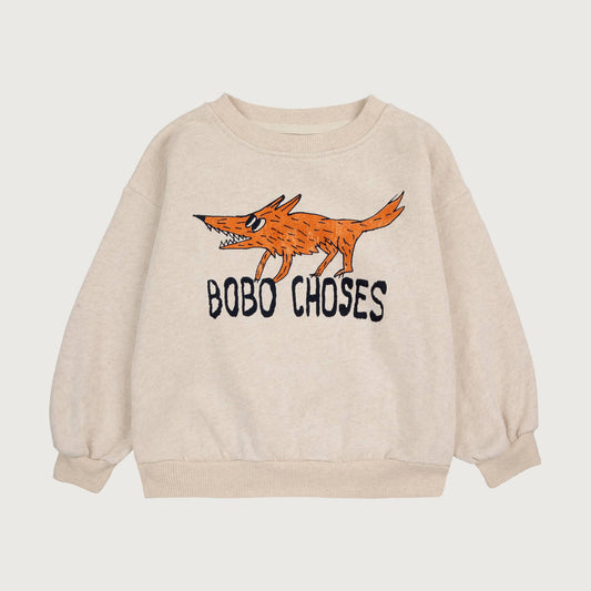 Bobo Choses THE CLEVER FOX sweatshirt offwhite