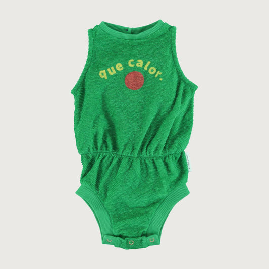 Piupiuchick QUE CALOR green playsuit