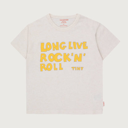 Tinycottons ROCK N ROLL tee light cream heather / 10Y