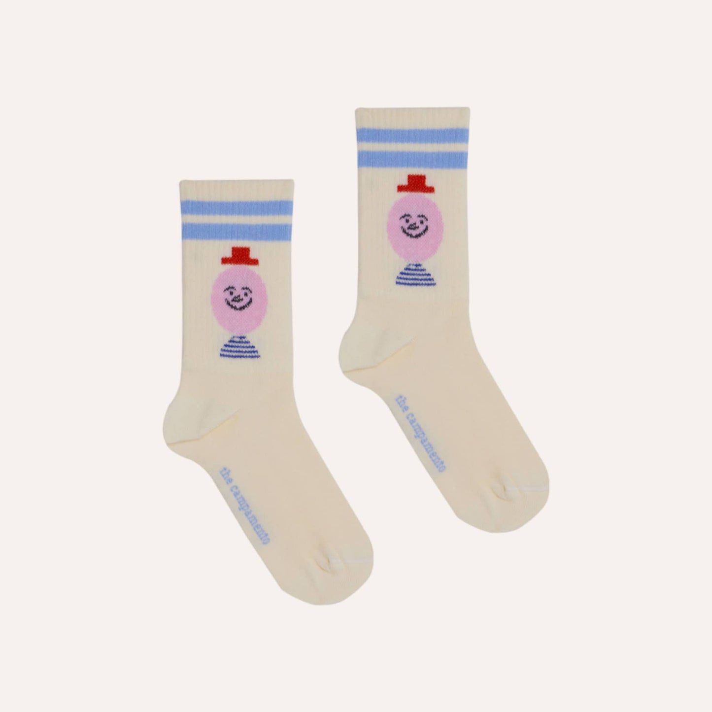 The Campamento MR. HAPPY MAN socks ecru / 7-8Y