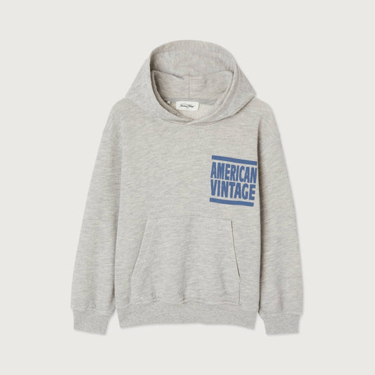 American Vintage Kids Zofbay sweat gris chine