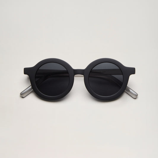 Signature round Kid sunnies BLACK