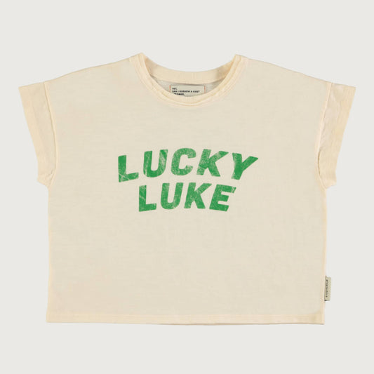 Piupiuchick T-shirt ecru with LUCKY LUKE print