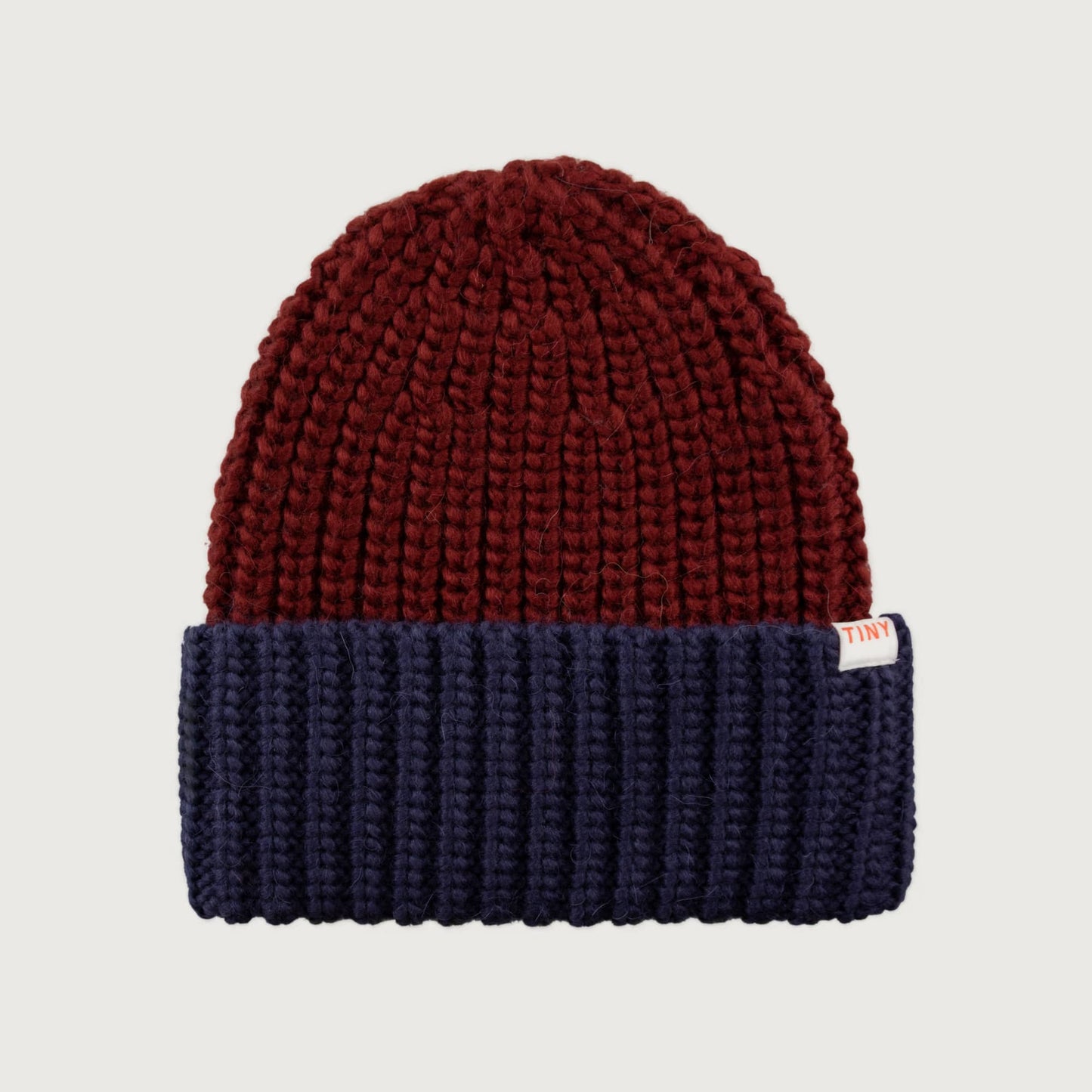 Tinycottons COLOR BLOCK beanie maroon/navy
