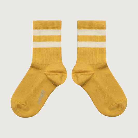 Collégien Nico ribbed varsity crew socks CAMOMILLE