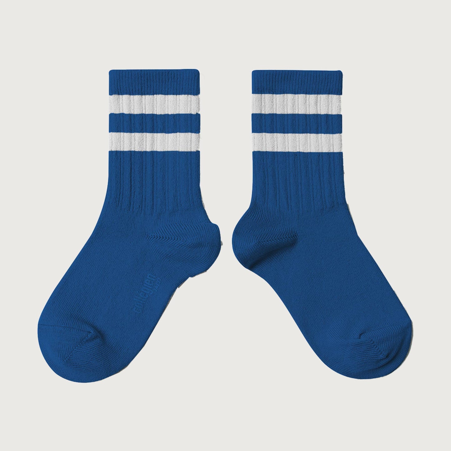 Collégien Nico ribbed varsity crew socks BLEU SAPHIR