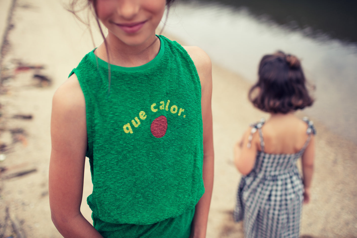 Piupiuchick QUE CALOR green playsuit