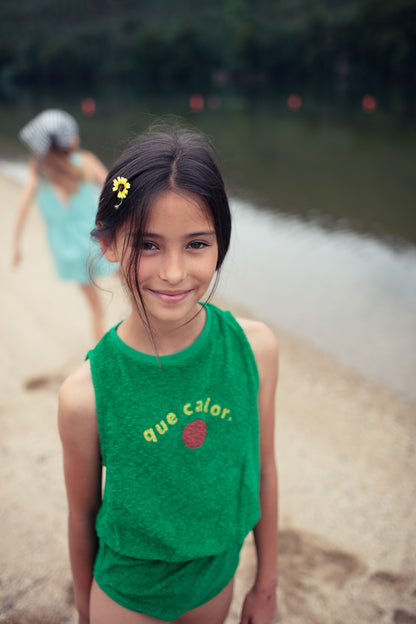 Piupiuchick QUE CALOR green playsuit