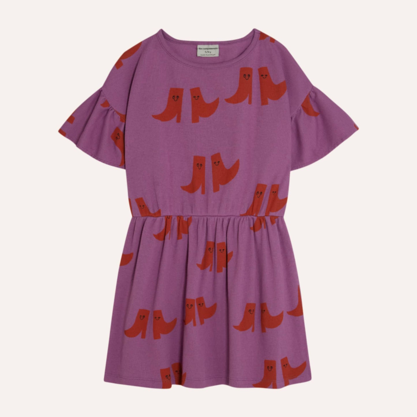 The Campamento HAPPY BOOTS allover dress purple